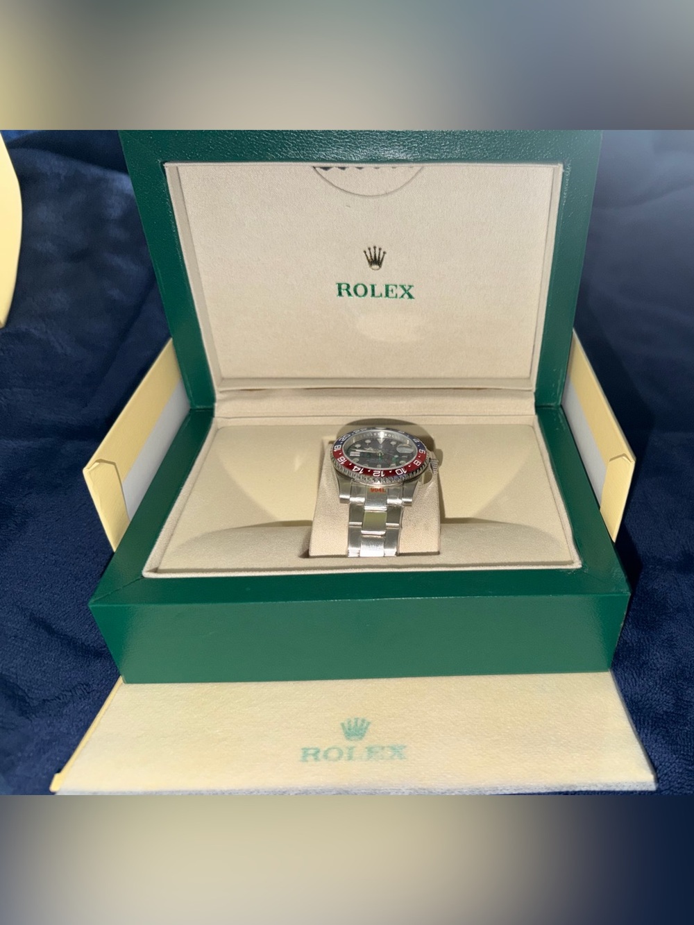 Rolex Men's Stainless Steel Watch with Red and Black. - Picture 4 of 10